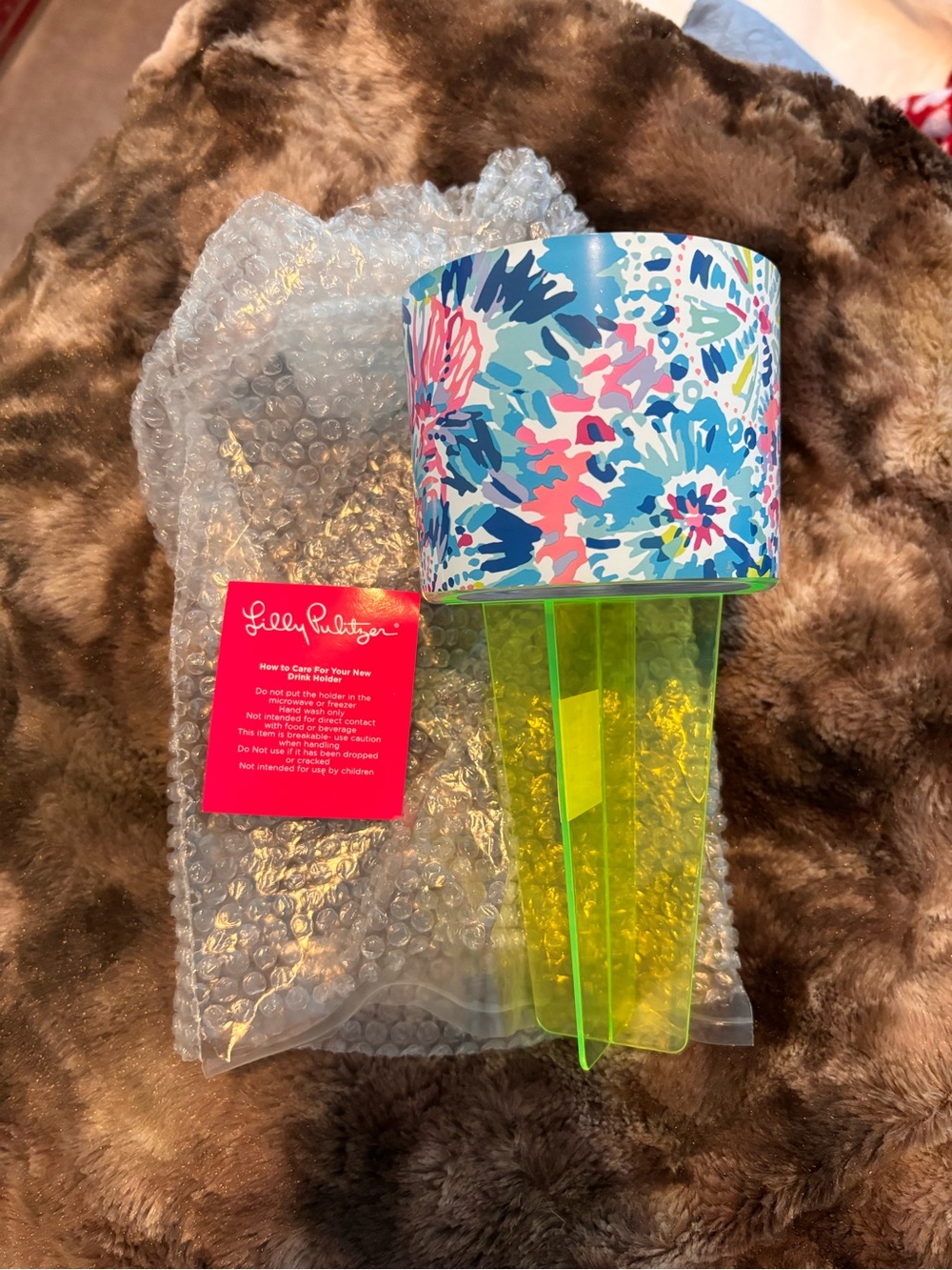NWT Lilly Pulitzer Beach Buddy Plastic Drink Holder